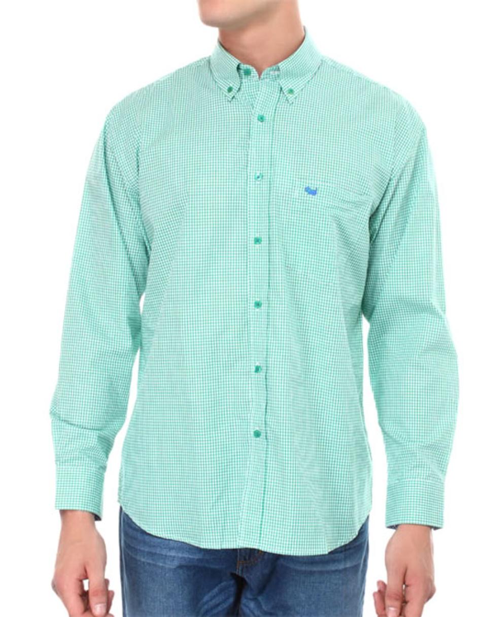 Camisa casual de algodón manga larga para hombre