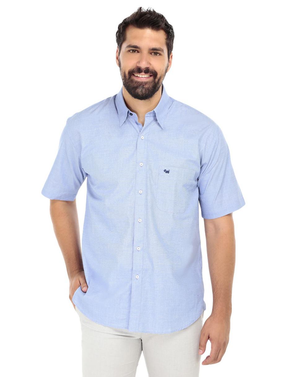 Camisa casual de algodón manga corta para hombre