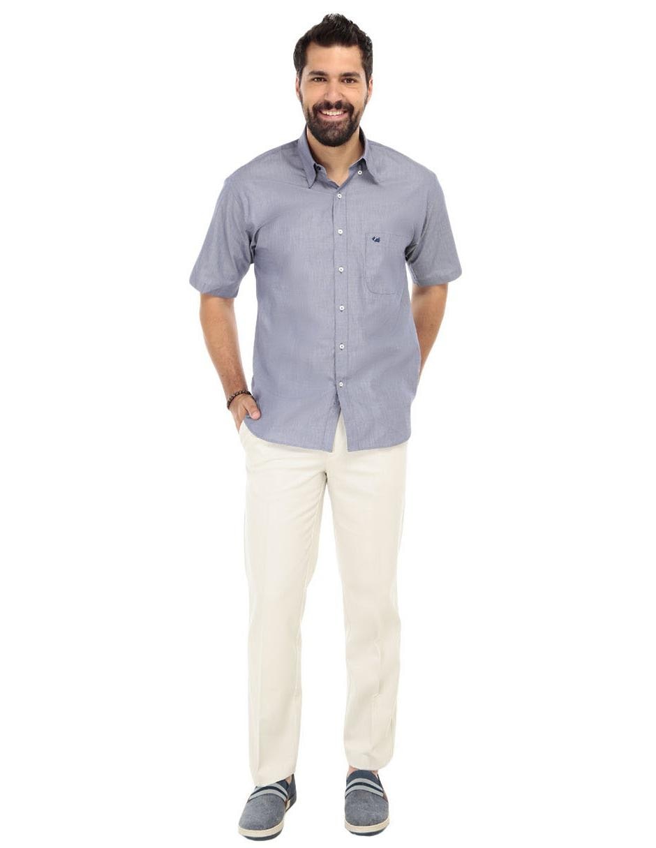 Camisa casual de algodón manga corta para hombre 5