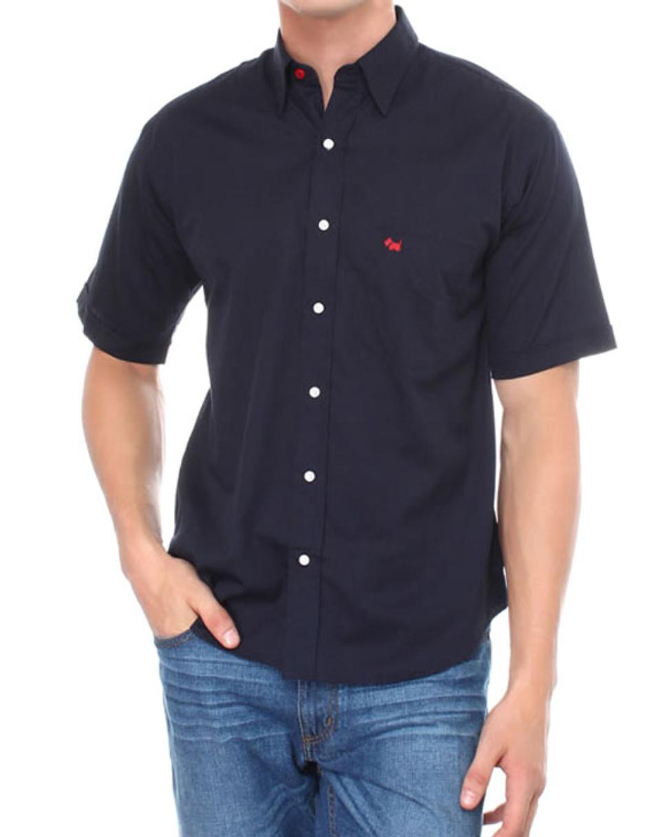 Camisa casual de algodón manga corta para hombre