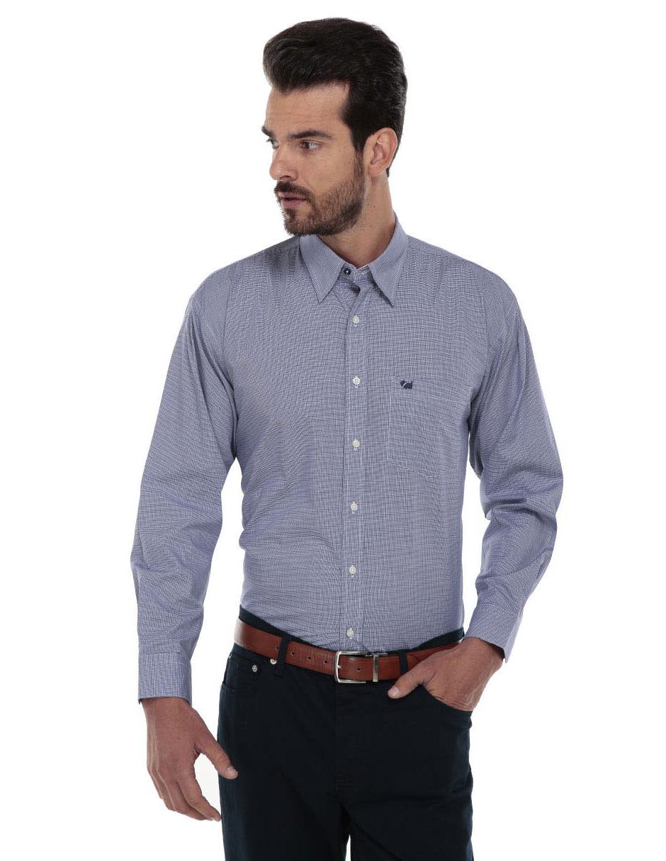 Camisa casual Ferrioni de algodón manga larga para hombre Liverpool