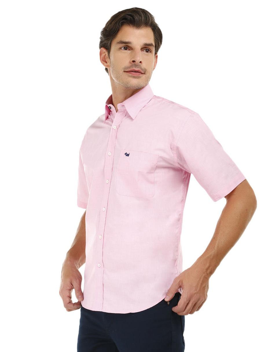 Camisa casual de algodón manga corta para hombre