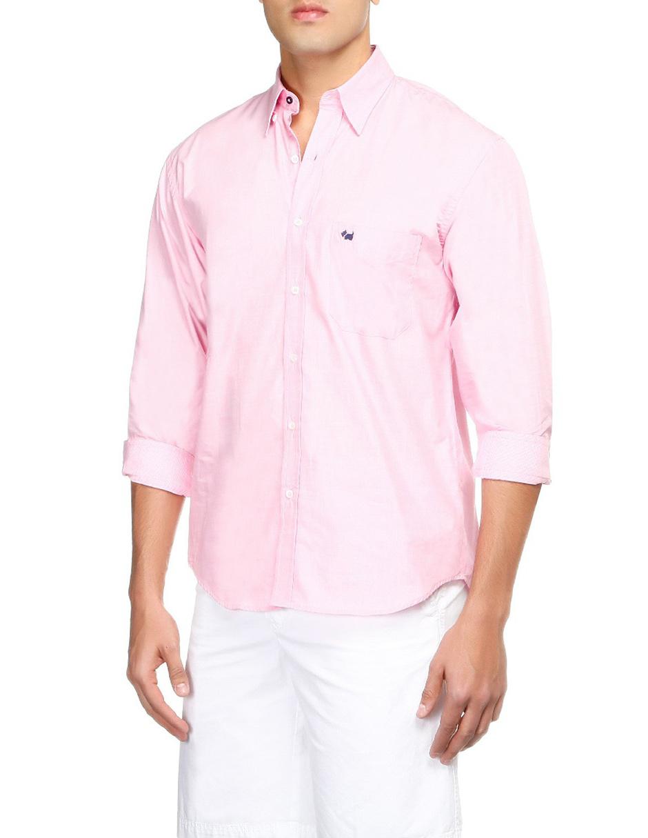 Camisa casual de algodón manga larga para hombre 4