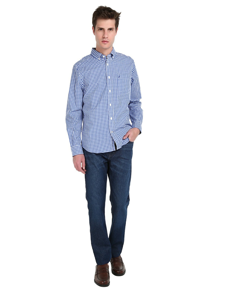 Pantalón straight de algodón para hombre 8