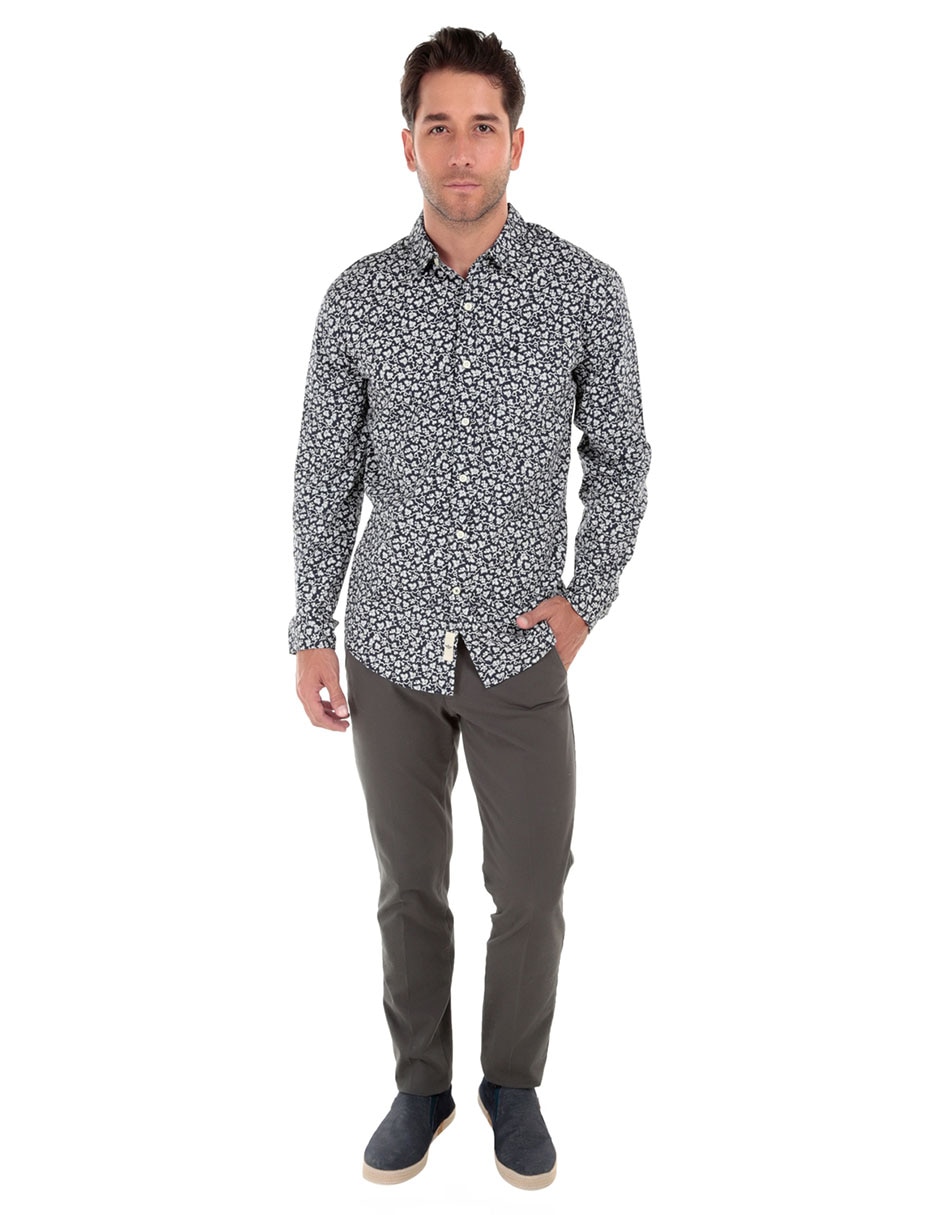 Pantalón casual slim de algodón para hombre 12