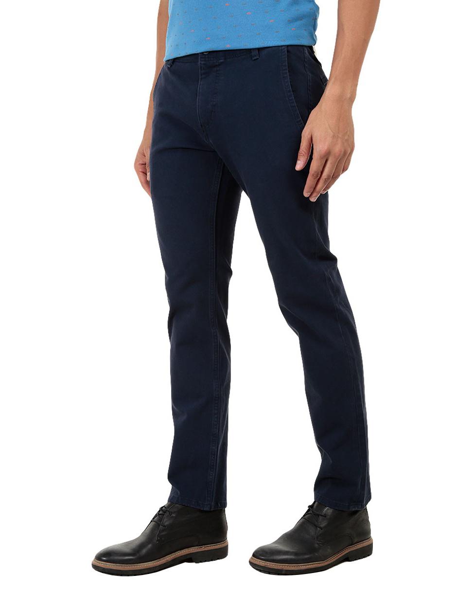Pantalón casual regular slim de algodón para hombre 2