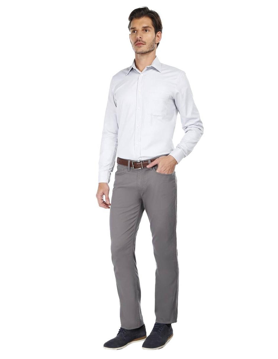 Pantalón casual regular recto de algodón para hombre 3