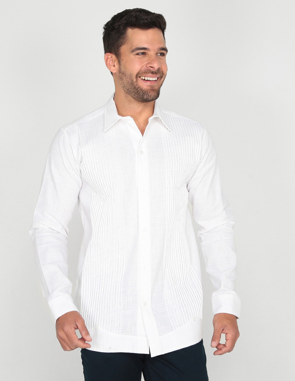 Guayabera manga larga Regent Street para hombre