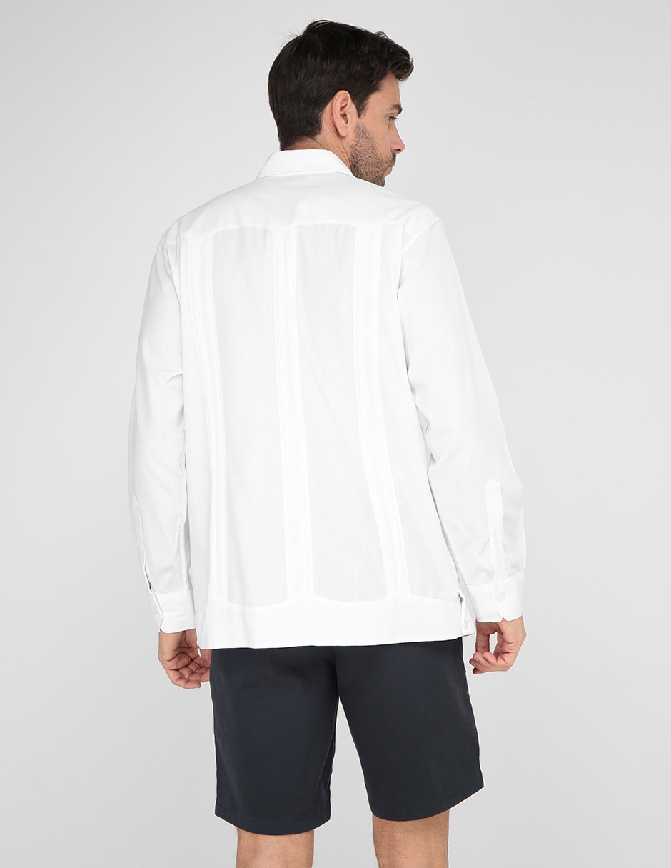 Guayabera manga larga para hombre 2