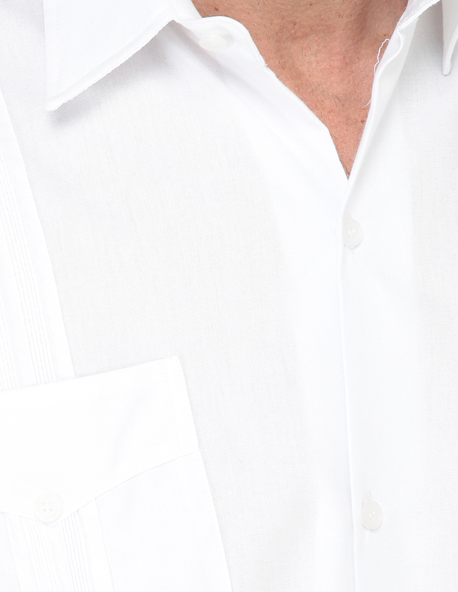 Guayabera manga larga para hombre 4