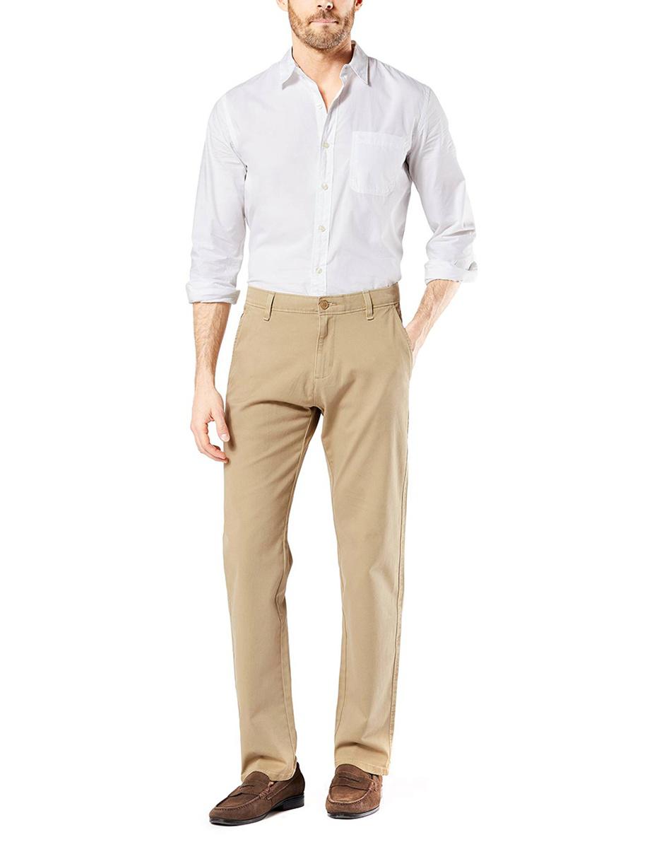 Pantalón casual chino slim de algodón para hombre 4