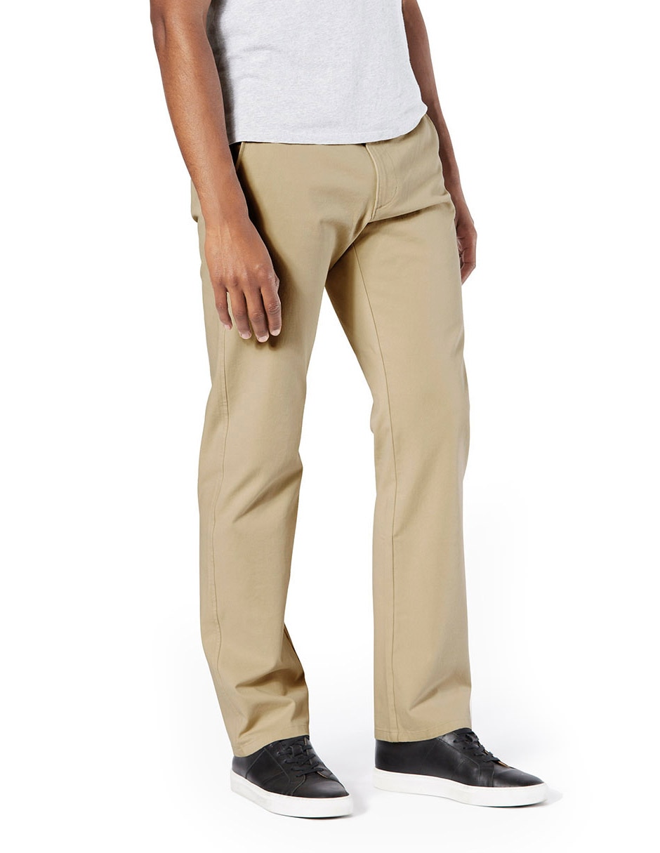 Pantalón casual regular slim de algodón para hombre 2