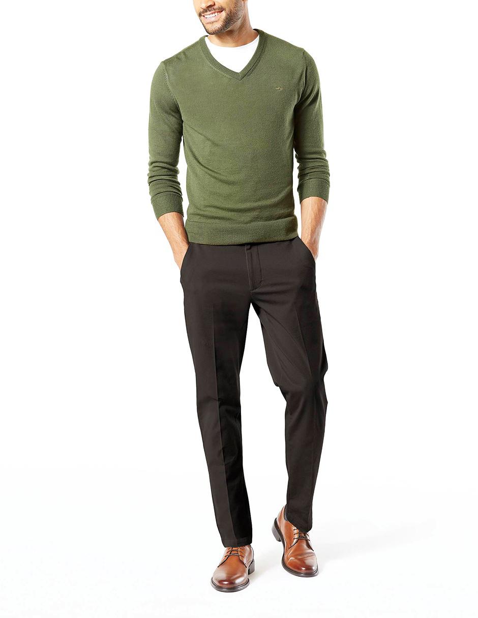 Pantalón de vestir slim de algodón para hombre 4