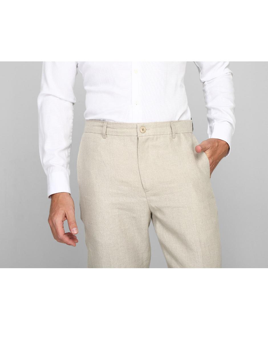 Pantalón slim de lino para hombre 4