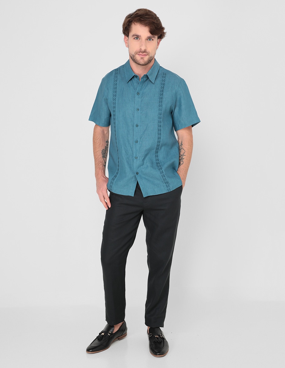 Pantalón slim de lino para hombre 3