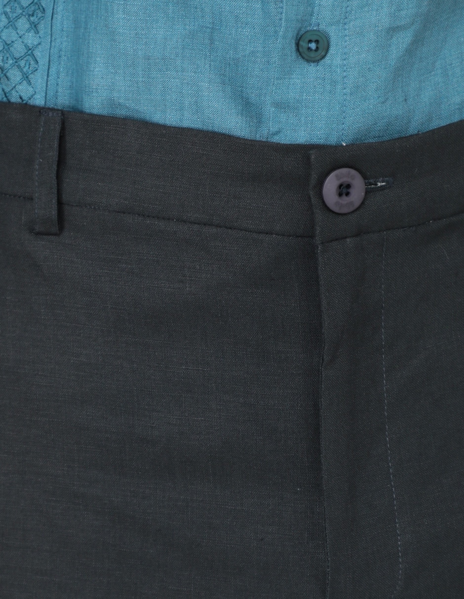 Pantalón slim de lino para hombre 4