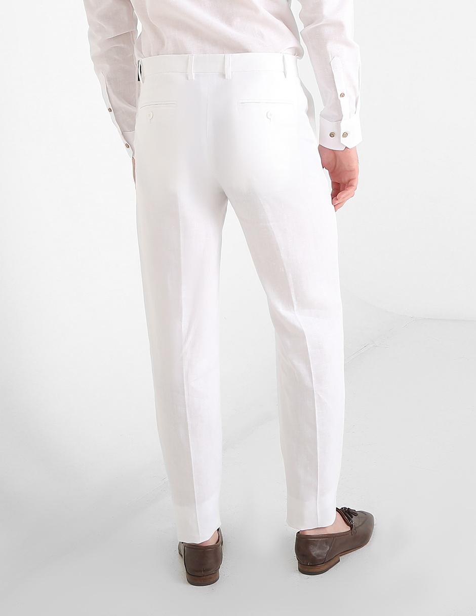 Pantalón recto de lino para hombre 2