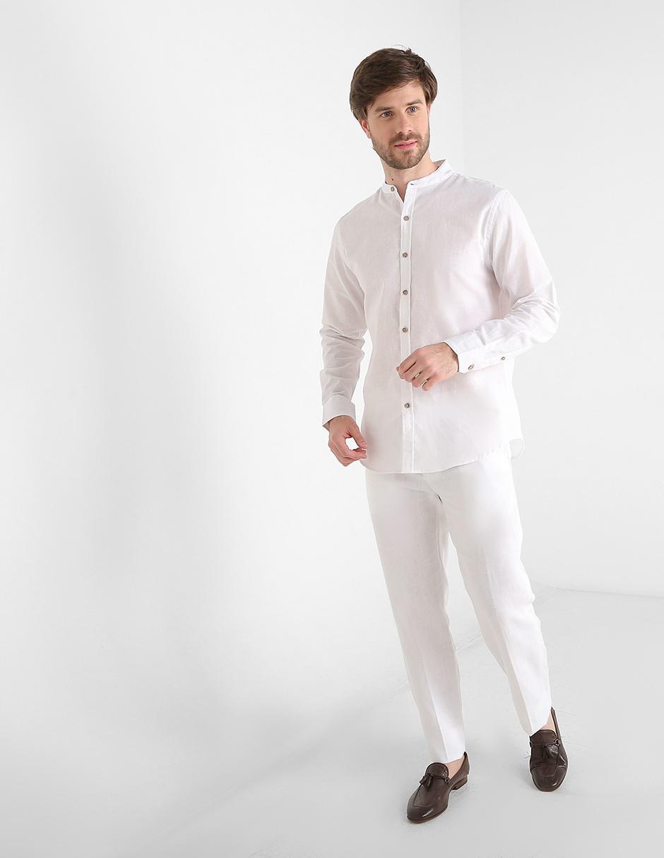 Pantalón recto de lino para hombre 3