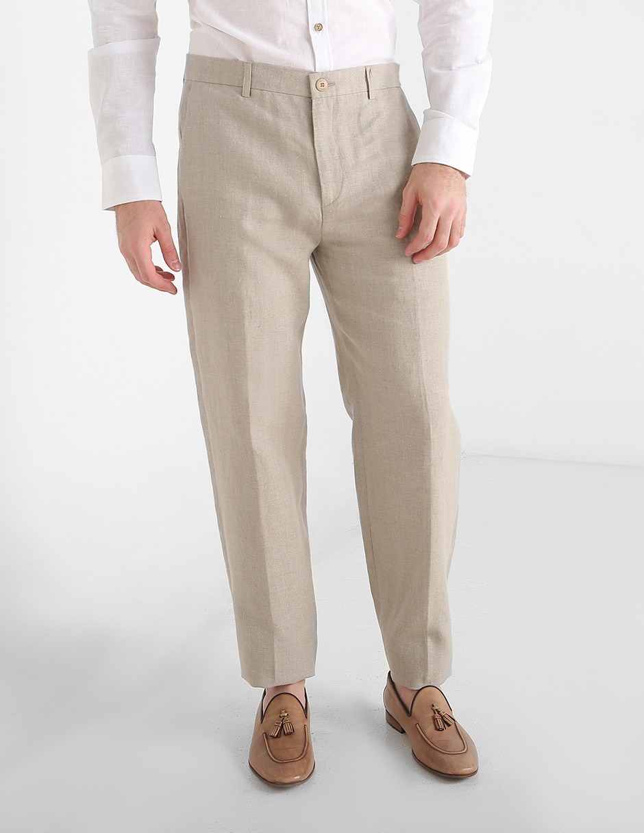 Pantalón straight Ábito de lino para hombre