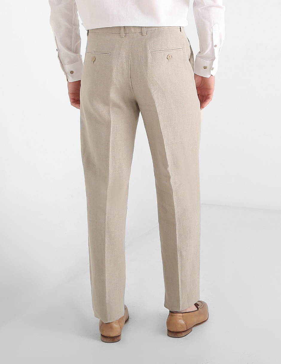 Pantalón recto de lino para hombre 2