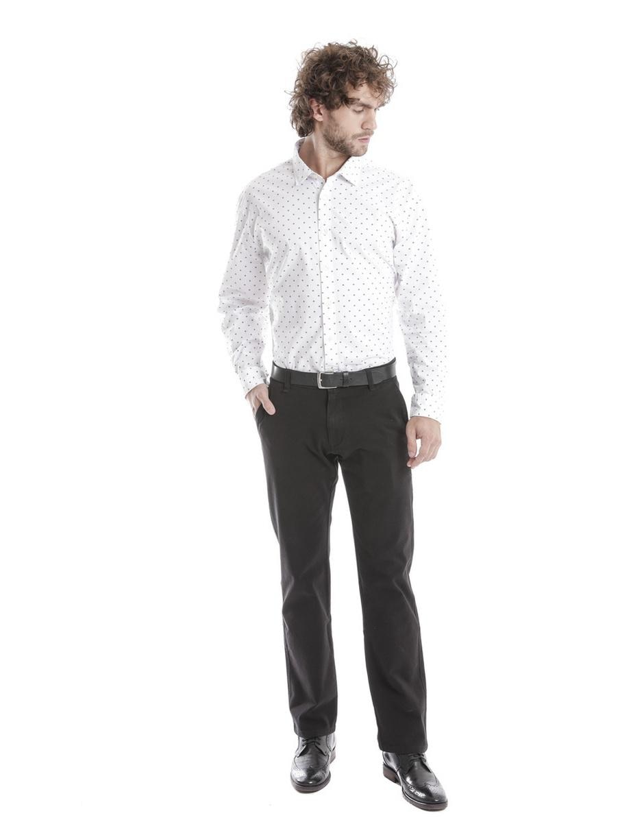 Pantalón casual chino recto de algodón para hombre 4