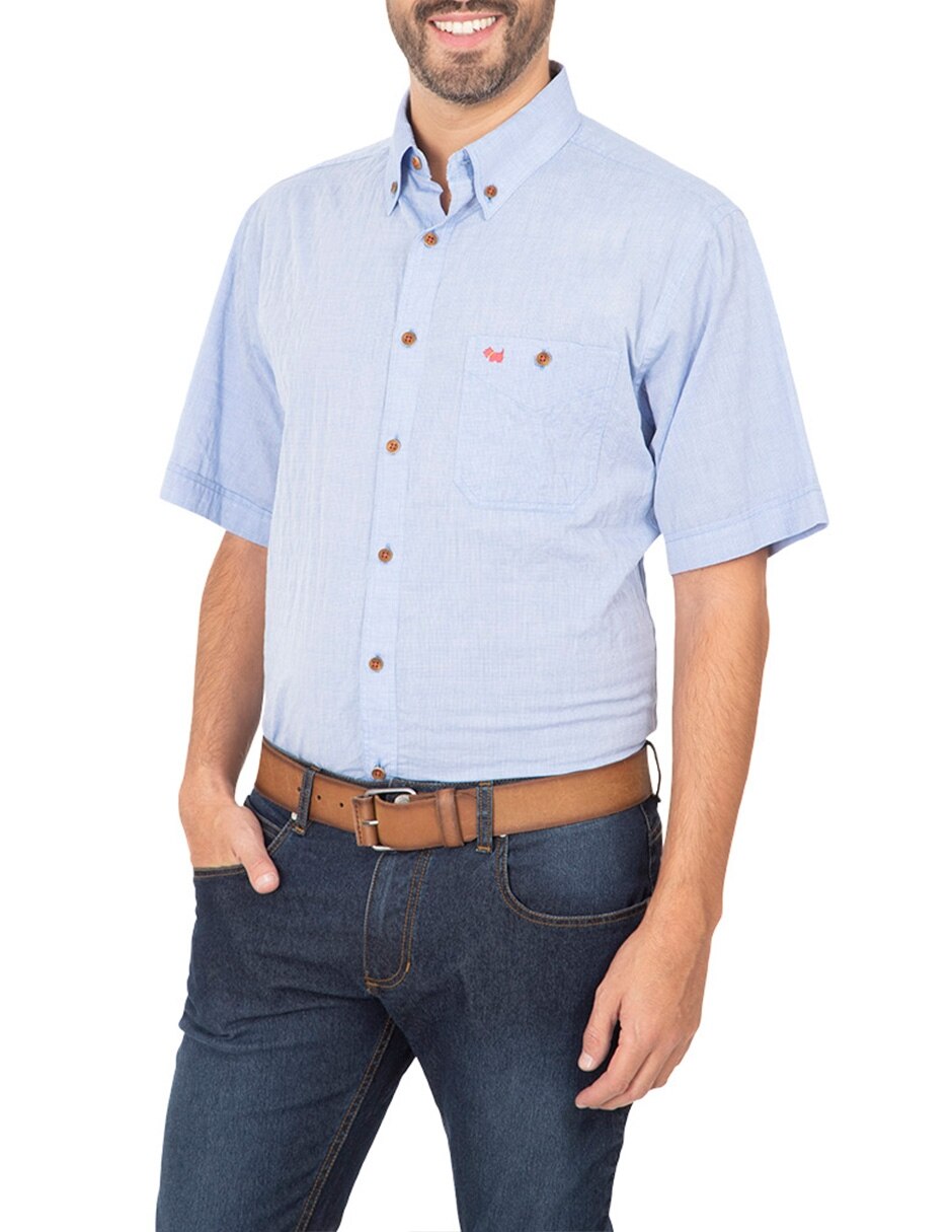 Camisa casual Ferrioni manga corta para hombre 