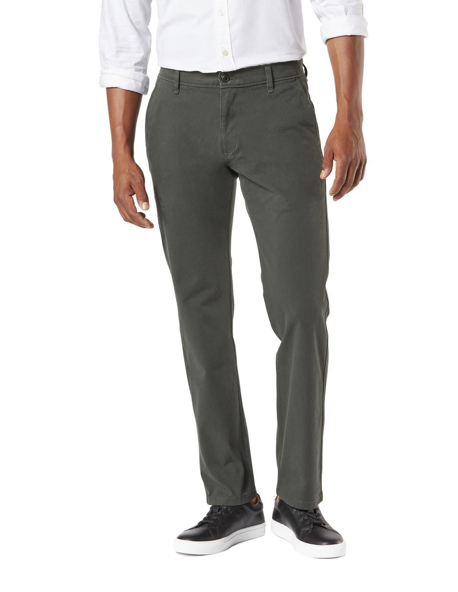 Pantalón casual regular recto de algodón para hombre 1