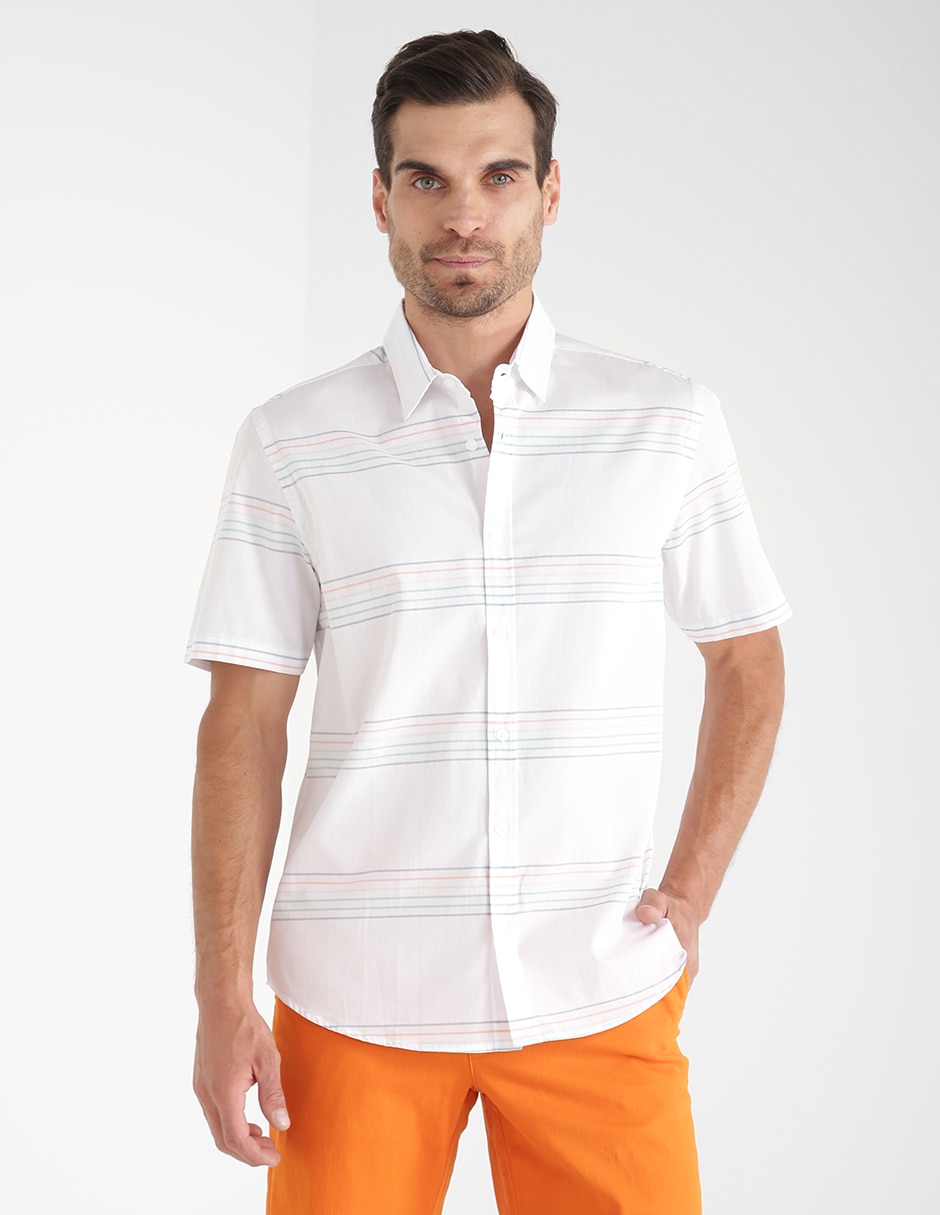 Camisa casual Regent Street de algodón manga corta para hombre 1