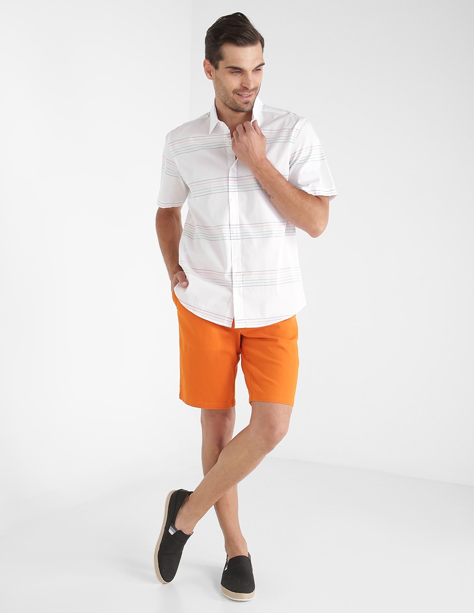Camisa casual Regent Street de algodón manga corta para hombre 3