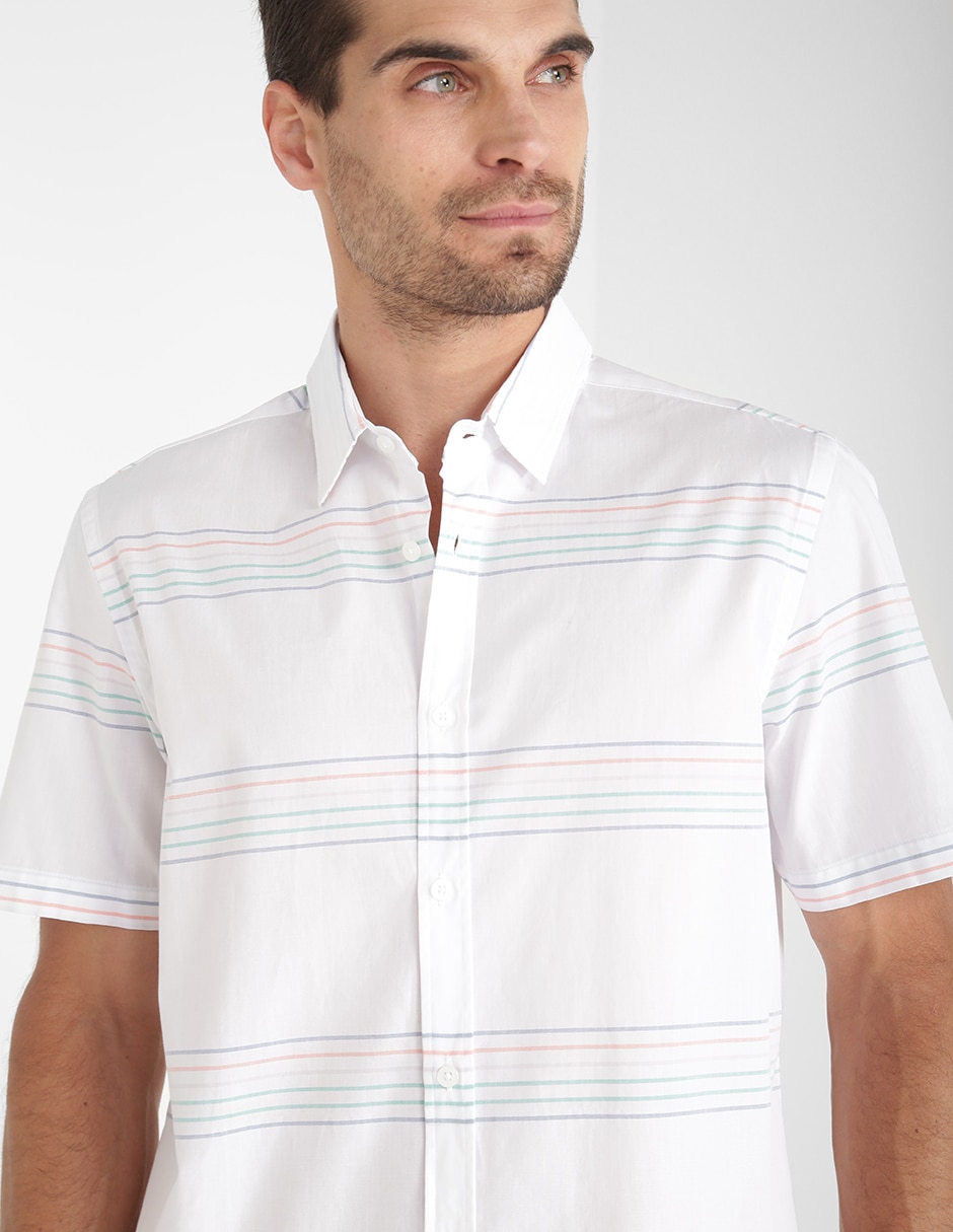 Camisa casual Regent Street de algodón manga corta para hombre 4