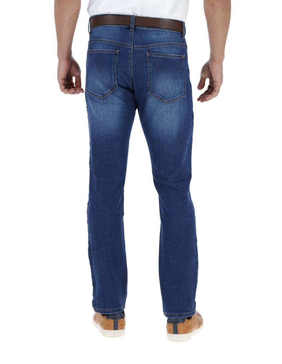 Jeans straight deslavado para hombre 2