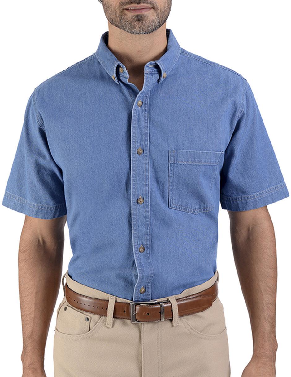 Camisa casual de algodón manga corta para hombre