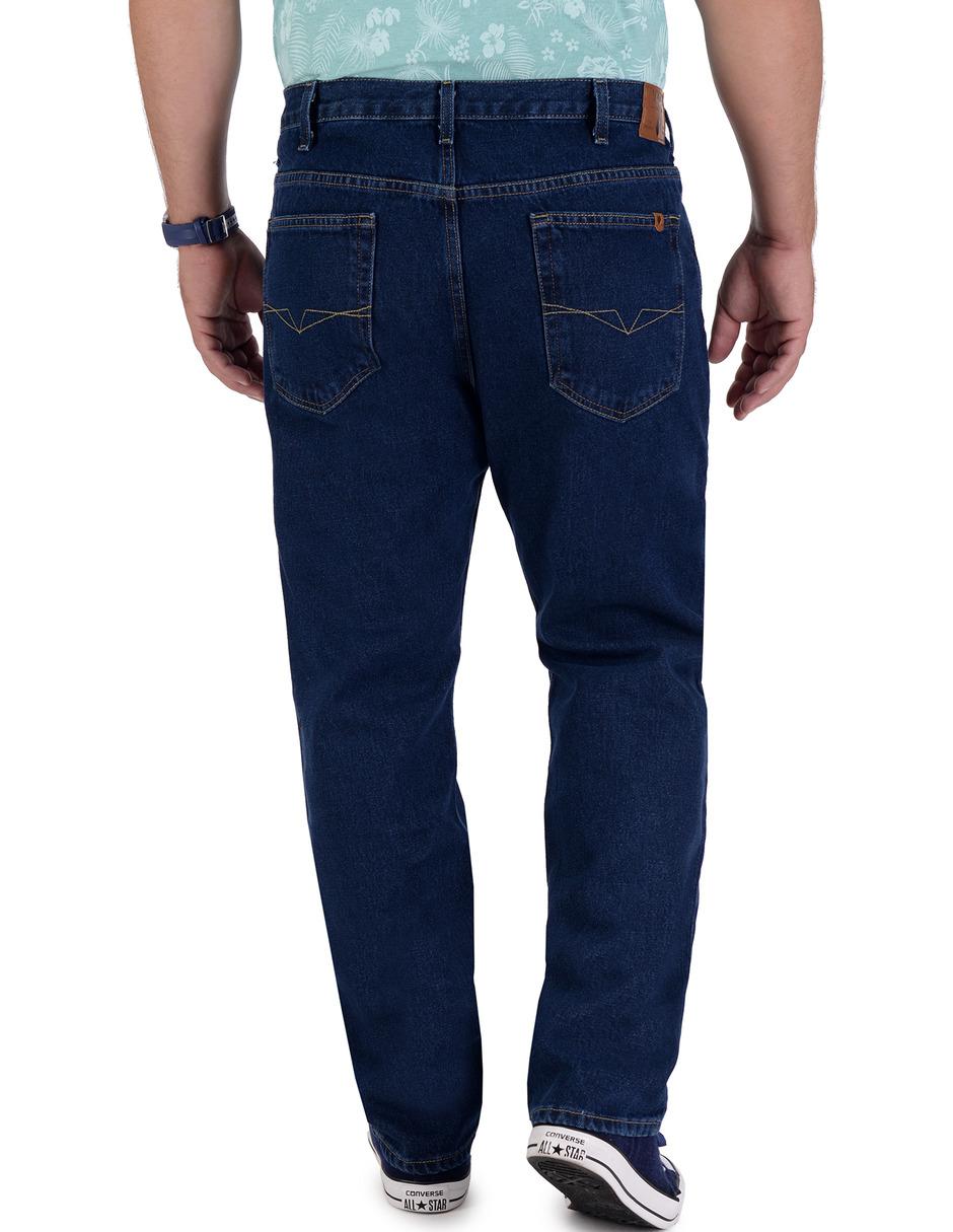 Jeans straight lavado obscuro para hombre 2
