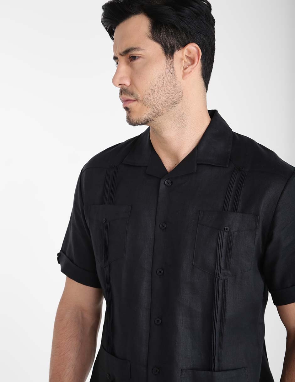 Guayabera manga corta para hombre 4