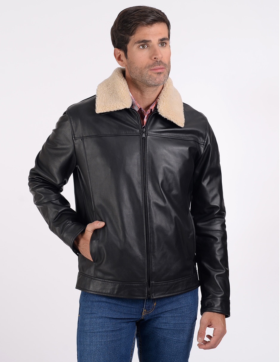 CHAMARRA PERRY ELLIS PECO213, G, NEGRO