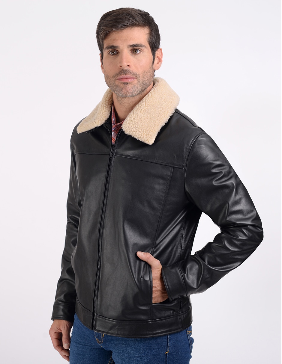 CHAMARRA PERRY ELLIS PECO213, G, NEGRO