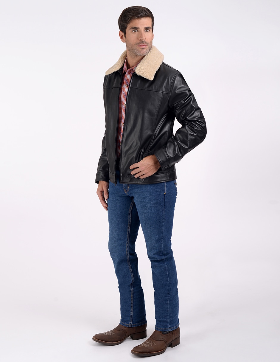 CHAMARRA PERRY ELLIS PECO213, G, NEGRO
