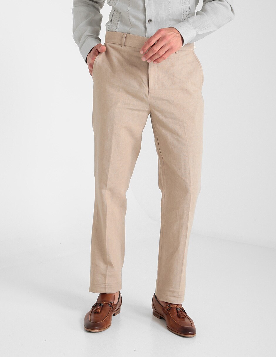 Pantalón de vestir Ábito corte slim lino en Liverpool