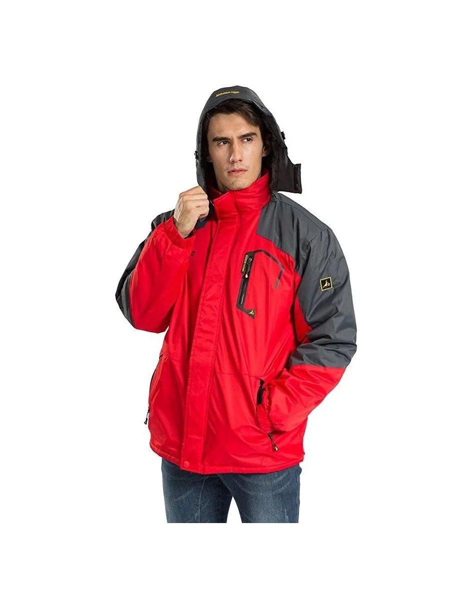 Chamarra casual Impermeable con bolsillos para hombre Chamarra casual Impermeable con bolsillos para hombre