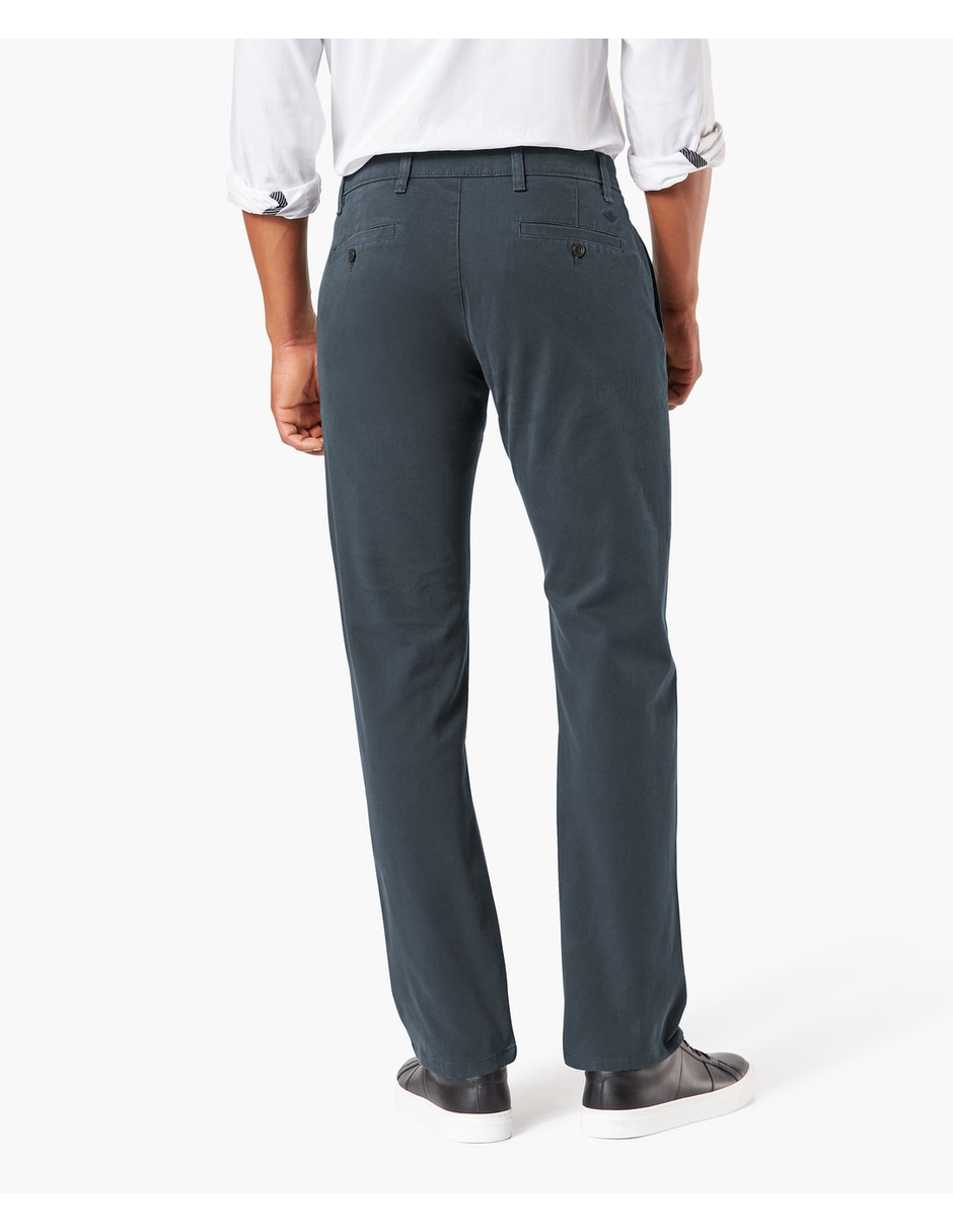 Pantalón casual chino recto de algodón para hombre 3