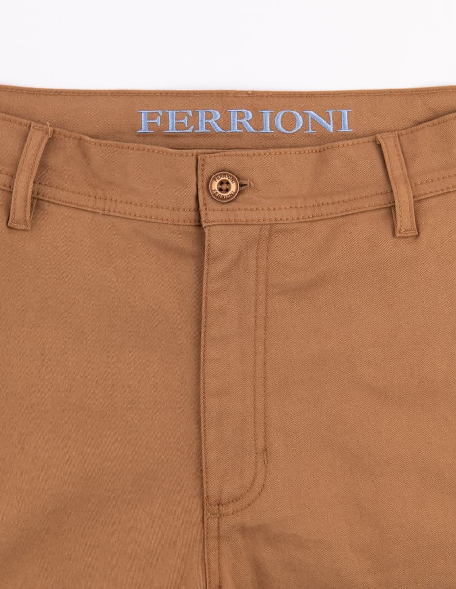 Pantalón chino recto de algodón para hombre 4