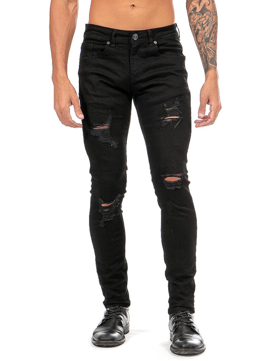 Jeans skinny Opp's Jeans 101001-f1007 lavado obscuro corte cintura