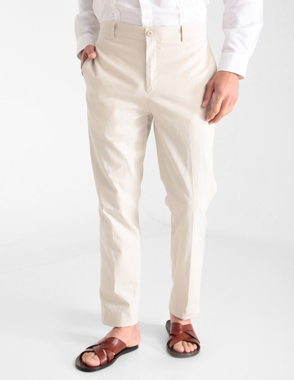 Pantalón regular de lino para hombre Liverpool.com.mx