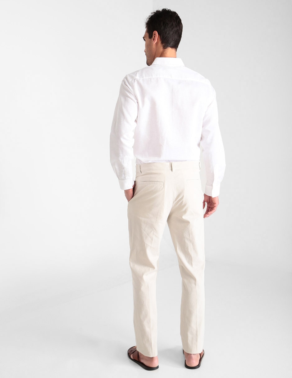 Pantalón recto de lino para hombre 2
