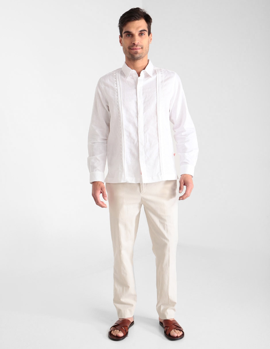 Pantalón recto de lino para hombre 3