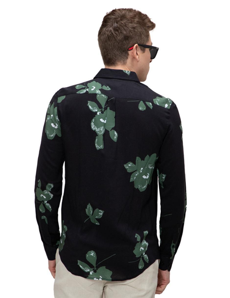 Camisa casual Generra manga larga para hombre