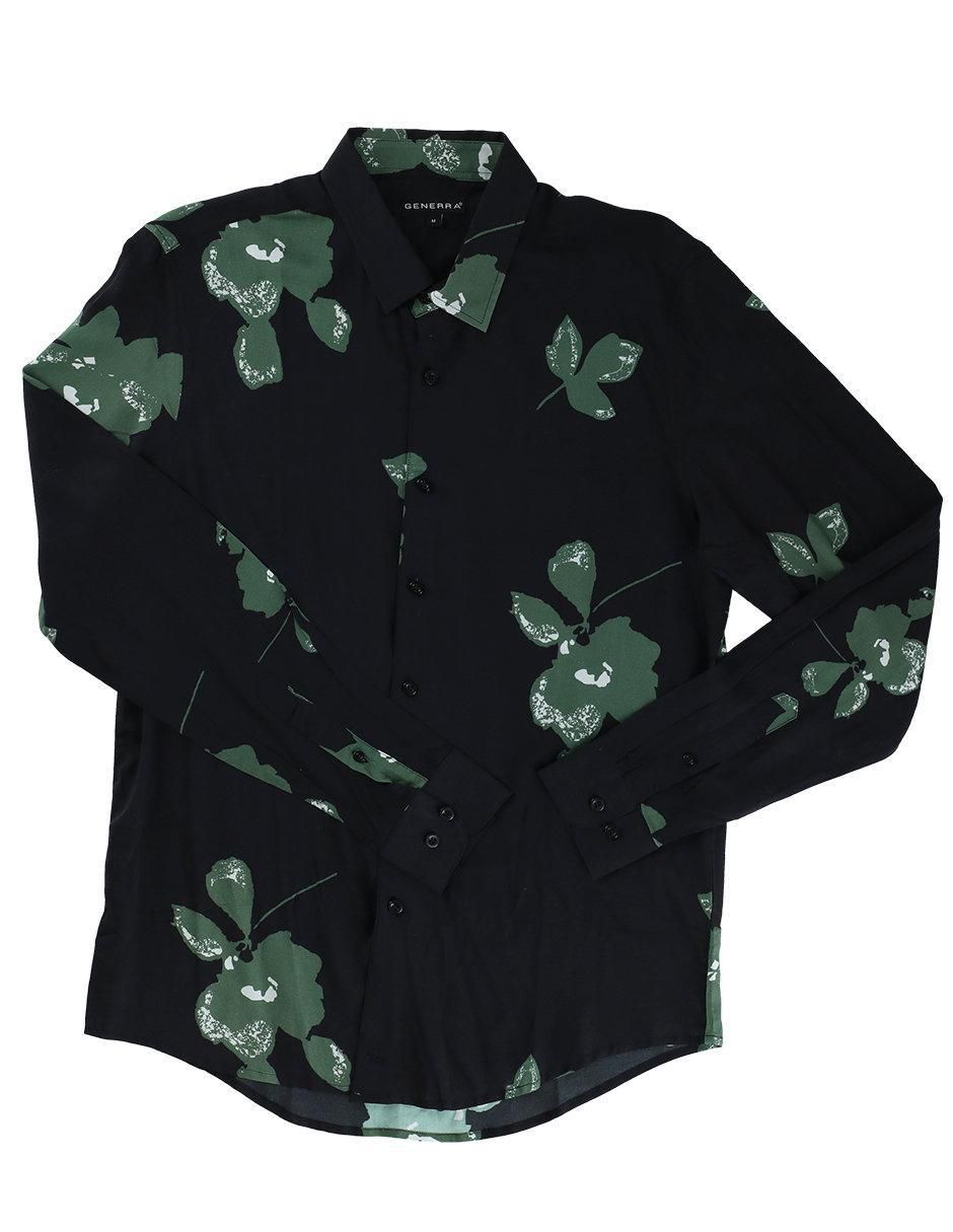 Camisa casual Generra manga larga para hombre
