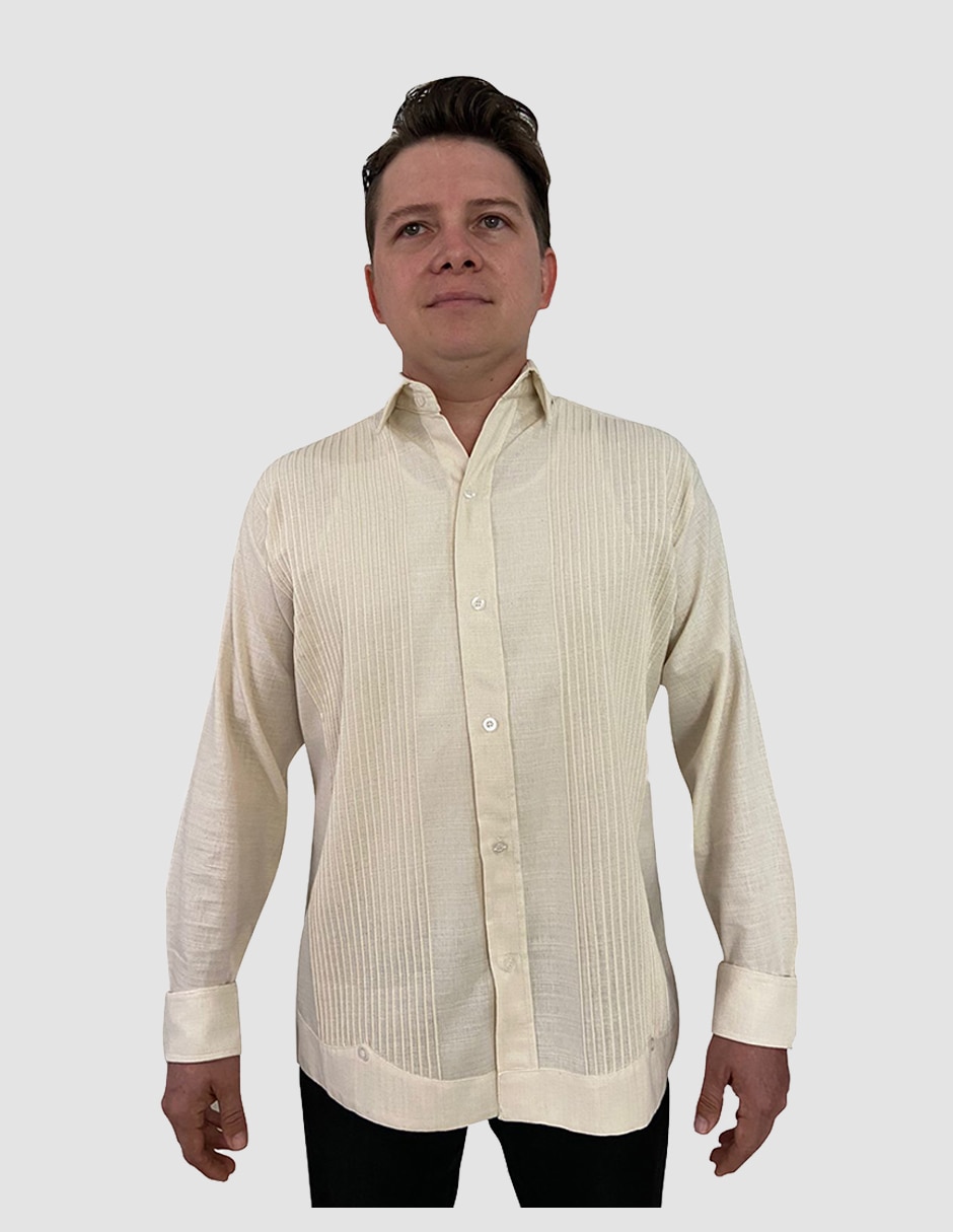 Guayabera manga larga para hombre