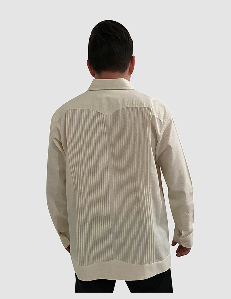 Guayabera manga larga para hombre 2