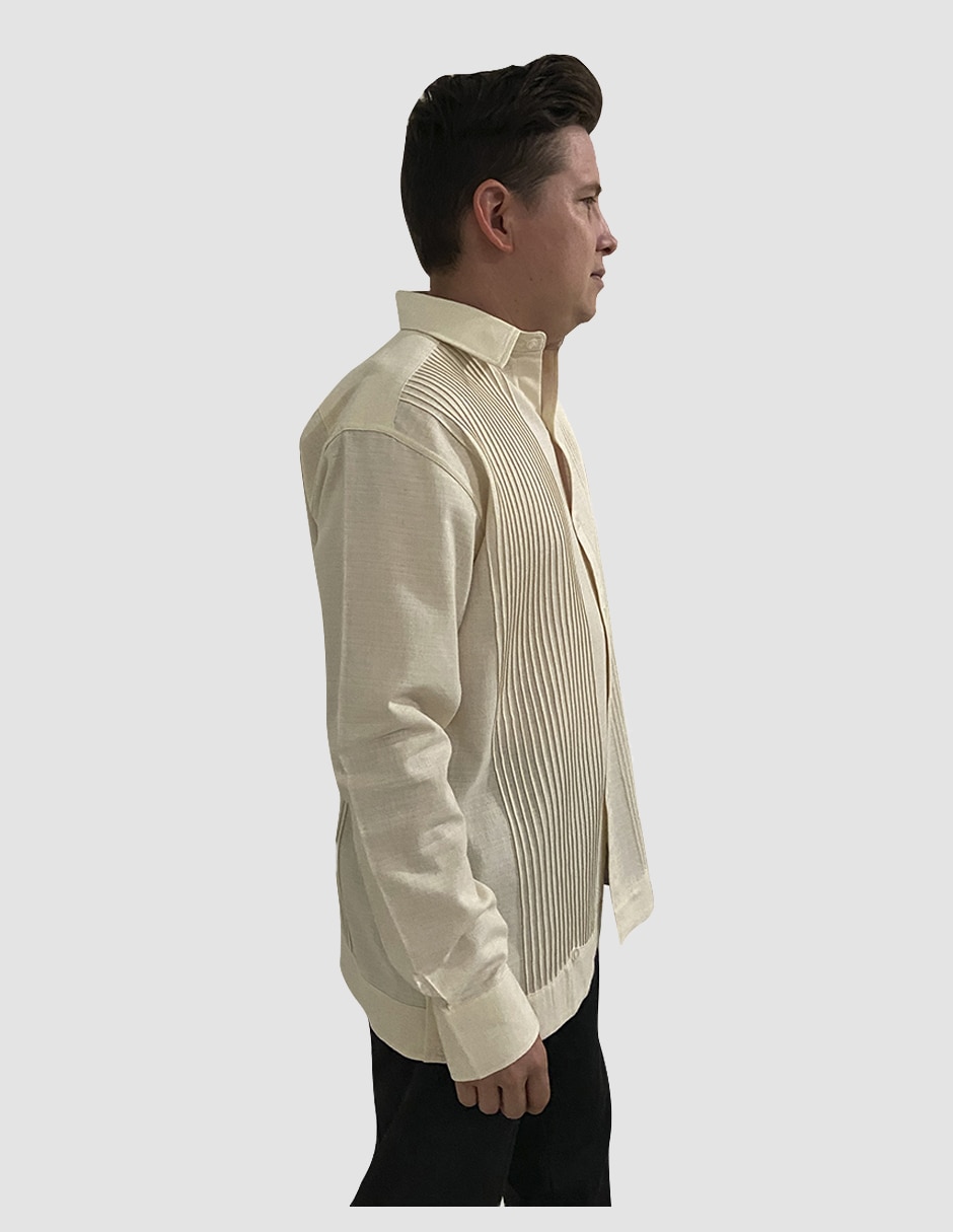Guayabera manga larga para hombre 3